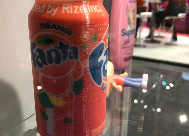 Full-color Fanta can from a RIZE 3D printer