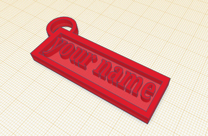 Dive Into Design: TinkerCAD Personalized Key Chain