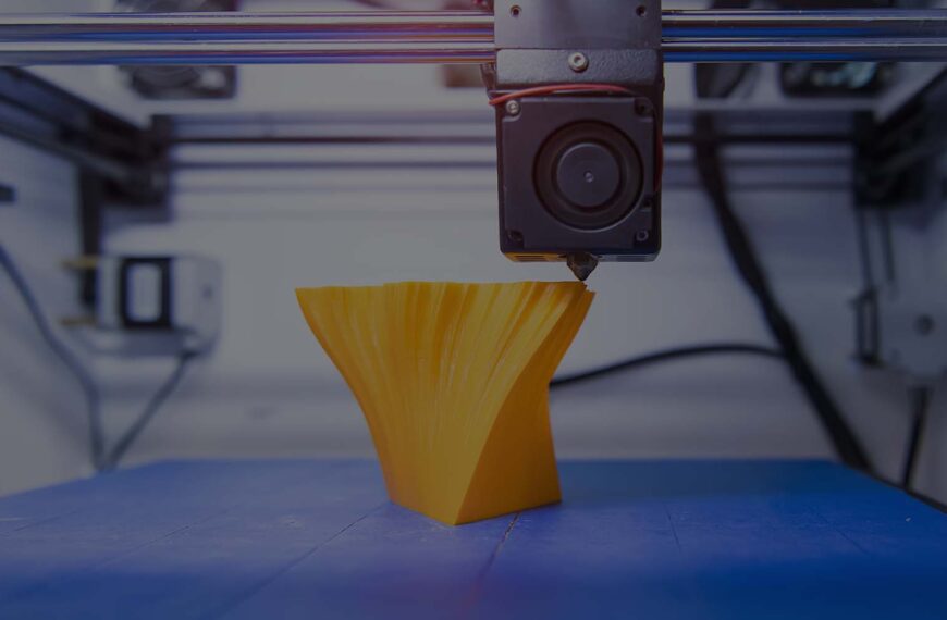 A 3d printer creating a piece